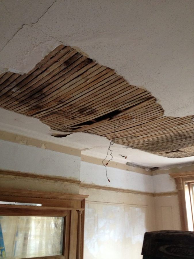 Just a little bit of plaster missing...